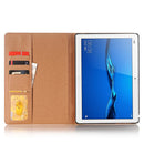 For Huawei MediaPad M3 Lite 10 Vintage Book Style Horizontal Flip Environmental PU Leather Case with Holder & Card Slots & Wallet & Photo Frame(Brown)