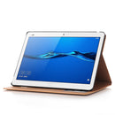 For Huawei MediaPad M3 Lite 10 Vintage Book Style Horizontal Flip Environmental PU Leather Case with Holder & Card Slots & Wallet & Photo Frame(Brown)