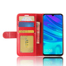 R64 Texture Single Fold Horizontal Flip Leather Case for Huawei P30 Lite, with Holder & Wallet & Card Slots & Photo Frame (Red)