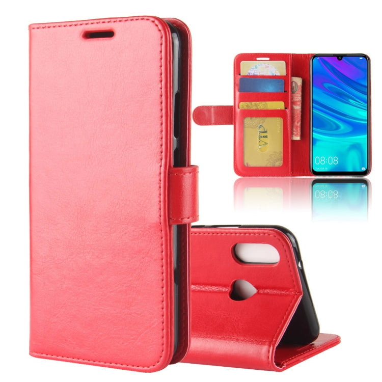 R64 Texture Single Fold Horizontal Flip Leather Case for Huawei P30 Lite, with Holder & Wallet & Card Slots & Photo Frame (Red)