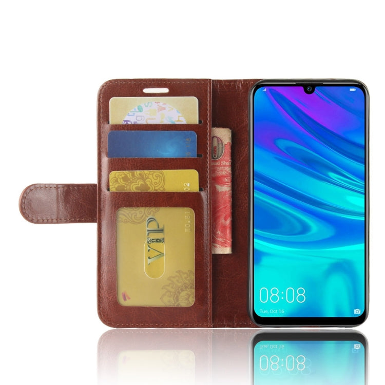 R64 Texture Single Fold Horizontal Flip Leather Case for Huawei P30 Lite, with Holder & Wallet & Card Slots & Photo Frame (Brown)
