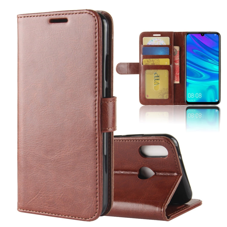 R64 Texture Single Fold Horizontal Flip Leather Case for Huawei P30 Lite, with Holder & Wallet & Card Slots & Photo Frame (Brown)