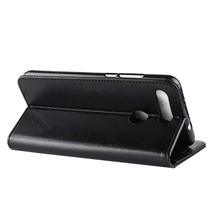 R64 Texture Single Fold Horizontal Flip Leather Case for Huawei Honor View 20, with Holder & Wallet & Card Slots & Photo Frame(Black)