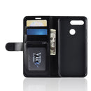 R64 Texture Single Fold Horizontal Flip Leather Case for Huawei Honor View 20, with Holder & Wallet & Card Slots & Photo Frame(Black)