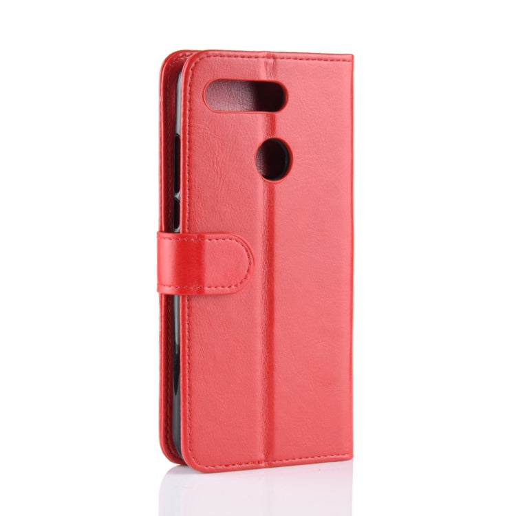 R64 Texture Single Fold Horizontal Flip Leather Case for Huawei Honor View 20, with Holder & Wallet & Card Slots & Photo Frame(Red)