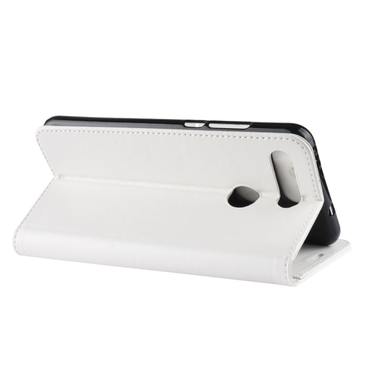 R64 Texture Single Fold Horizontal Flip Leather Case for Huawei Honor View 20, with Holder & Wallet & Card Slots & Photo Frame(White)