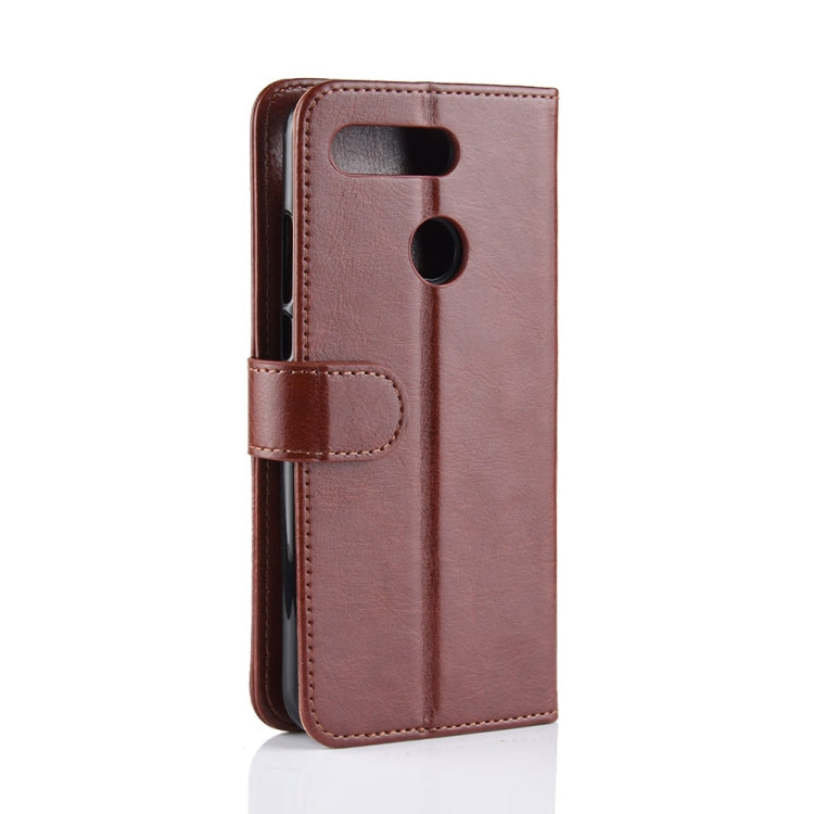 R64 Texture Single Fold Horizontal Flip Leather Case for Huawei Honor View 20, with Holder & Wallet & Card Slots & Photo Frame(Brown)