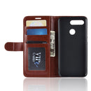R64 Texture Single Fold Horizontal Flip Leather Case for Huawei Honor View 20, with Holder & Wallet & Card Slots & Photo Frame(Brown)