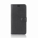 Litchi Texture Horizontal Flip Leather Case for Huawei Y7 2019, with Wallet & Holder & Card Slots (Black)