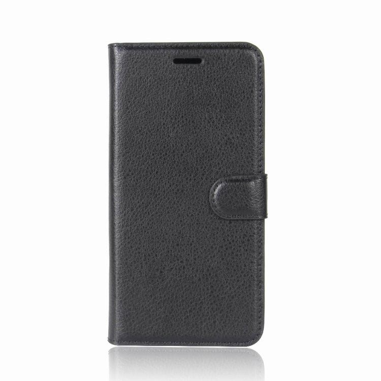 Litchi Texture Horizontal Flip Leather Case for Huawei Y7 2019, with Wallet & Holder & Card Slots (Black)