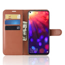 Litchi Texture Horizontal Flip Leather Case for Huawei Honor View 20, with Wallet & Holder & Card Slots (Brown)