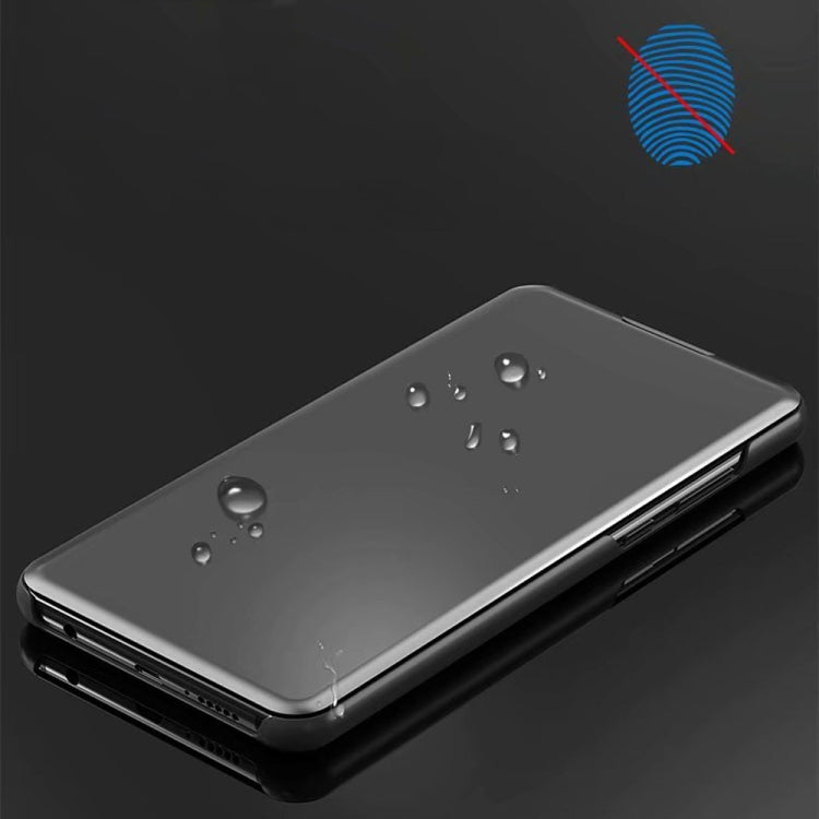 Electroplating Mirror Horizontal Flip Leather Case for Huawei Honor 8X , with Holder (Black)