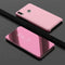 Electroplating Mirror Horizontal Flip Leather Case for Huawei Honor 8X , with Holder (Rose Gold)
