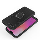 PC + TPU Shockproof Protective Case for Huawei Honor 10, with Magnetic Ring Holder(Red)
