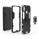 PC + TPU Shockproof Protective Case for Huawei P Smart (2019), with Magnetic Ring Holder (Red)