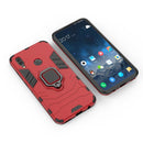 PC + TPU Shockproof Protective Case for Huawei P Smart (2019), with Magnetic Ring Holder (Red)