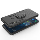 PC + TPU Shockproof Protective Case for Huawei P Smart (2019), with Magnetic Ring Holder (Red)