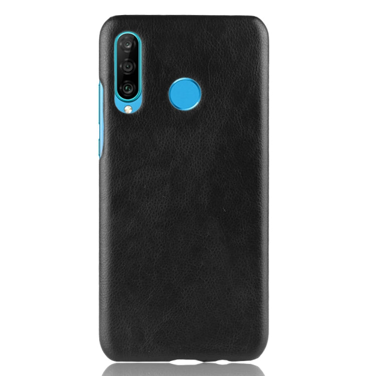 Shockproof Litchi Texture PC + PU Case for Huawei P Smart+ (2019) (Black)