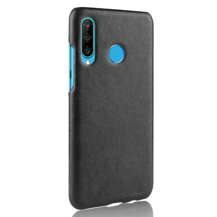 Shockproof Litchi Texture PC + PU Case for Huawei P Smart+ (2019) (Black)