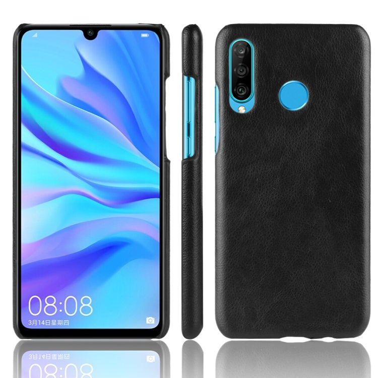 Shockproof Litchi Texture PC + PU Case for Huawei P Smart+ (2019) (Black)