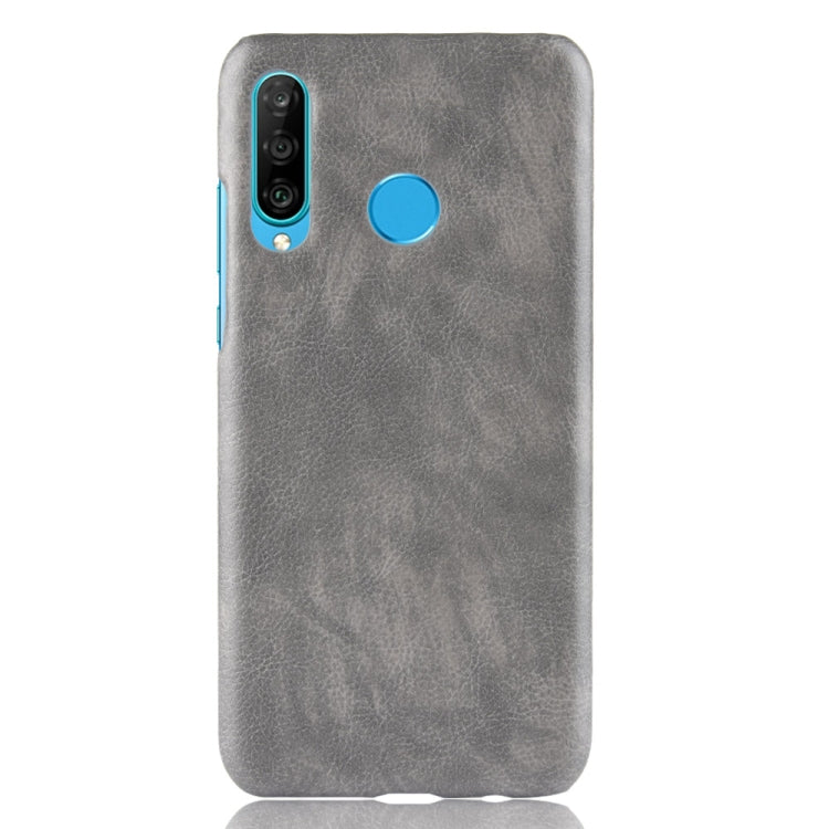 Shockproof Litchi Texture PC + PU Case for Huawei P Smart+ (2019) (Grey)