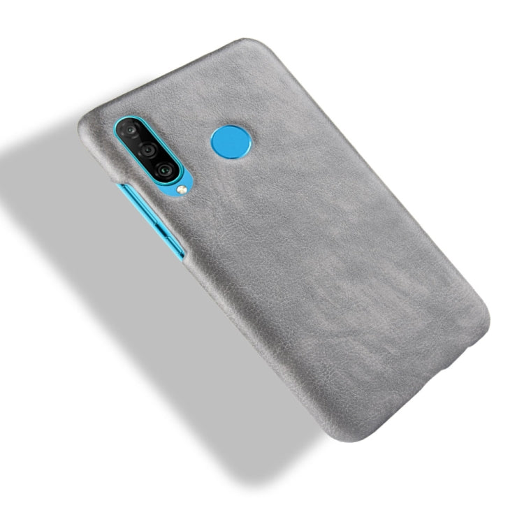 Shockproof Litchi Texture PC + PU Case for Huawei P Smart+ (2019) (Grey)
