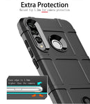 Shockproof Rugged Shield Full Coverage Protective Silicone Case for Huawei P Smart+ 2019 (Black)
