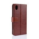 R64 Texture Single Fold Horizontal Flip Leather Case for Huawei Y5 2019, with Holder & Card Slots & Wallet (Brown)