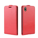 R64 Texture Vertical Flip Leather Case for Huawei Y5 2019 , with Card Slots & Photo Frame (Red)