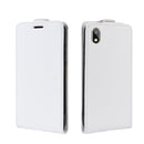 R64 Texture Vertical Flip Leather Case for Huawei Y5 2019 , with Card Slots & Photo Frame (White)