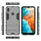 Shockproof PC + TPU Case for Huawei Y6 (2019), with Holder (Navy Blue)
