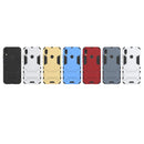 Shockproof PC + TPU Case for Huawei Y6 (2019), with Holder (Red)