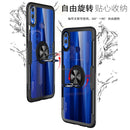 Scratchproof TPU + Acrylic Ring Bracket Protective Case for Huawei Honor 8X(Navy Blue)