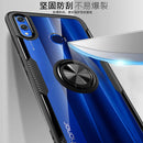 Scratchproof TPU + Acrylic Ring Bracket Protective Case for Huawei Honor 8X(Navy Blue)