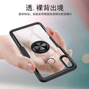 Scratchproof TPU + Acrylic Ring Bracket Protective Case for Huawei Honor 8X(Navy Blue)