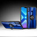 Scratchproof TPU + Acrylic Ring Bracket Protective Case for Huawei Honor 8X(Navy Blue)