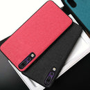 Shockproof Cloth Texture PC+ TPU Protective Case for Huawei P30 (Blue)
