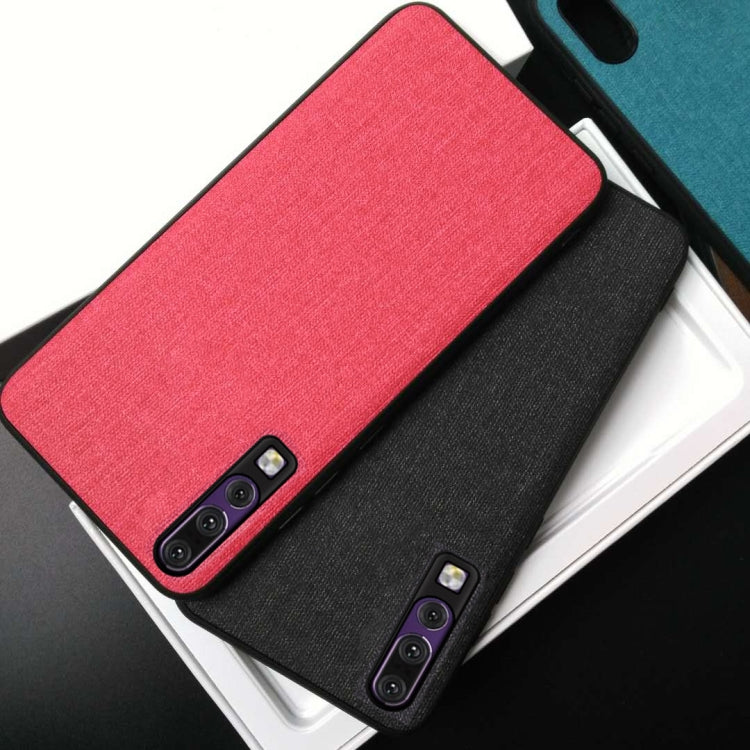 Shockproof Cloth Texture PC+ TPU Protective Case for Huawei P30 (Brown)