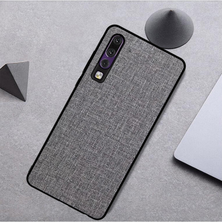 Shockproof Cloth Texture PC+ TPU Protective Case for Huawei P30 (Brown)