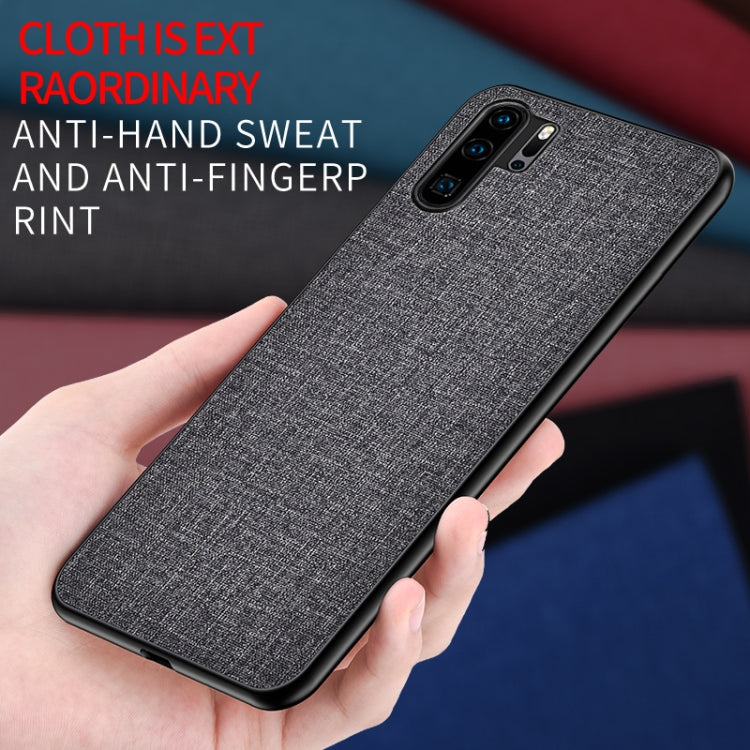 Shockproof Cloth Texture PC+ TPU Protective Case for Huawei P30 Pro (Blue)