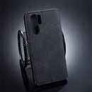 DG.MING Retro Oil Side Horizontal Flip Protective Case for Huawei P30 Pro, with Holder & Card Slots & Wallet (Black)