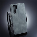 DG.MING Retro Oil Side Horizontal Flip Protective Case for Huawei P30 Pro, with Holder & Card Slots & Wallet (Grey)