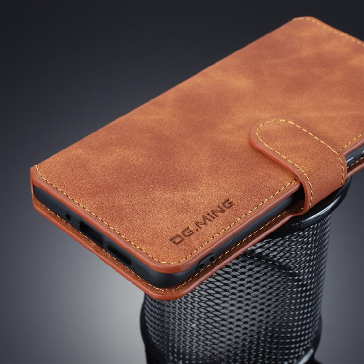 DG.MING Retro Oil Side Horizontal Flip Protective Case for Huawei P30 Pro, with Holder & Card Slots & Wallet (Grey)