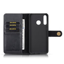 DG.MING Crazy Horse Texture Flip Detachable Magnetic Leather Case for Huawei P30 Lite, with Holder & Card Slots & Wallet (Black)
