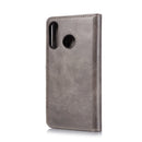 DG.MING Crazy Horse Texture Flip Detachable Magnetic Leather Case for Huawei P30 Lite, with Holder & Card Slots & Wallet (Grey)