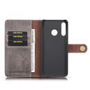 DG.MING Crazy Horse Texture Flip Detachable Magnetic Leather Case for Huawei P30 Lite, with Holder & Card Slots & Wallet (Grey)