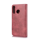 DG.MING Crazy Horse Texture Flip Detachable Magnetic Leather Case for Huawei P30 Lite, with Holder & Card Slots & Wallet (Red)