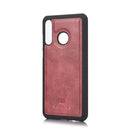 DG.MING Crazy Horse Texture Flip Detachable Magnetic Leather Case for Huawei P30 Lite, with Holder & Card Slots & Wallet (Red)