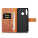 DG.MING Crazy Horse Texture Flip Detachable Magnetic Leather Case for Huawei P30 Lite, with Holder & Card Slots & Wallet (Brown)