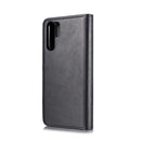 DG.MING Crazy Horse Texture Flip Detachable Magnetic Leather Case for Huawei P30 Pro, with Holder & Card Slots & Wallet (Black)